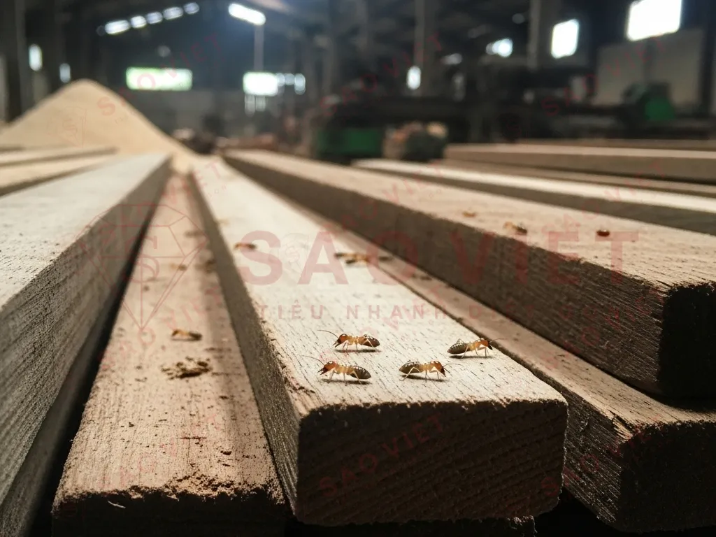 Nhà máy có nhiều gỗ là nơi dễ bị mối tấn công