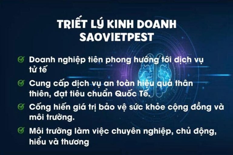 Triết Lý Kinh doanh công ty kiểm soát côn trùng Sao Việt
