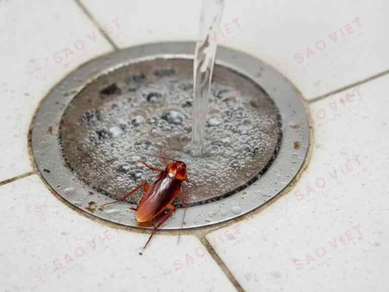 Đổ nước sôi vào cống diệt gián