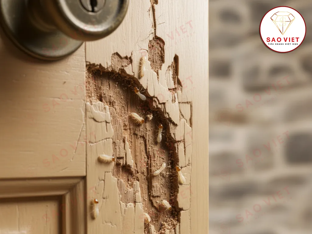 Mối trong cửa gỗ