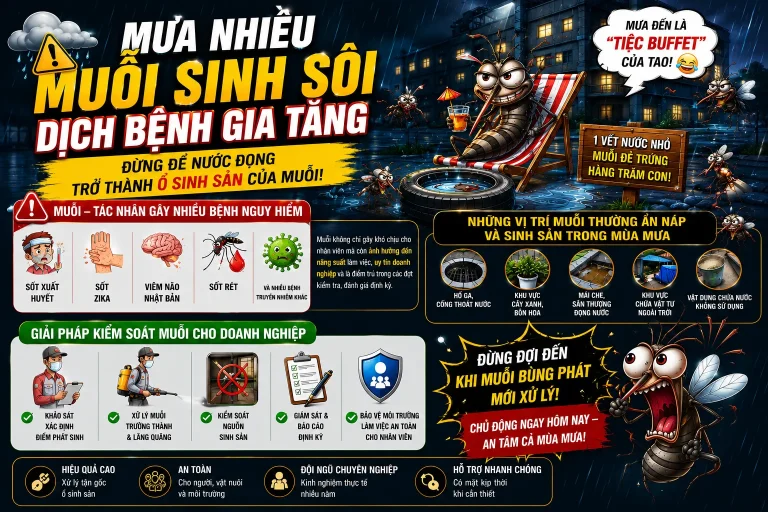 Muỗi sinh sôi gây hại