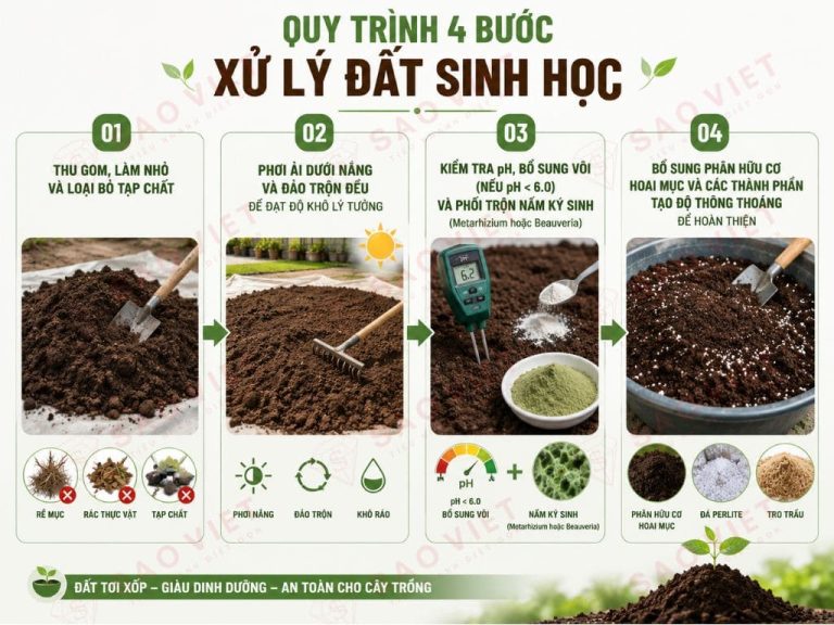 Cách diệt cuốn chiếu trong khu vực cảnh quan khuôn viên doanh nghiệp 3 Quy trình bốn xử lý đất sinh học sẽ giúp loại bỏ phần lớn nguy cơ bùng phát cuốn chiếu trong tương lai