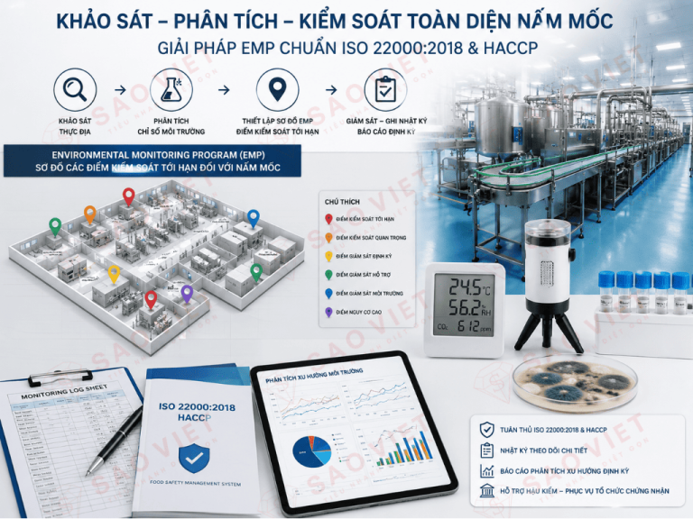 Kiểm soát nấm mốc trong nhà máy chế biến thực phẩm: Đảm bảo tiêu chuẩn ISO 22000 2 Sơ đồ EMP kiểm soát nấm mốc toàn diện cho nhà máy thực phẩm.