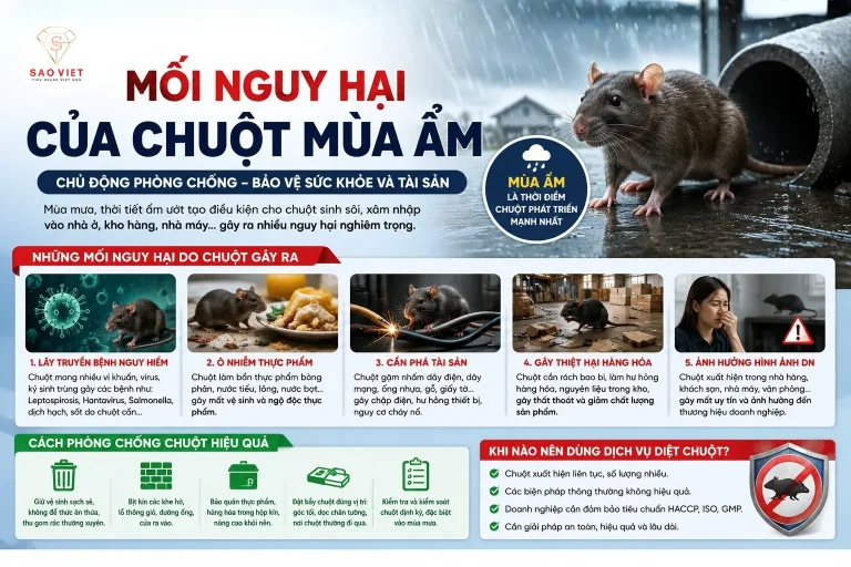 Mối nguy hại của chuột mùa ẩm